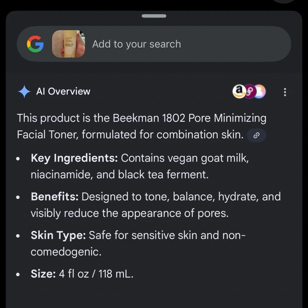 Beekman 1802 Vegan Goat Milk Pore Minimizing Facial Toner- retails for $22 - Picture 3 of 4